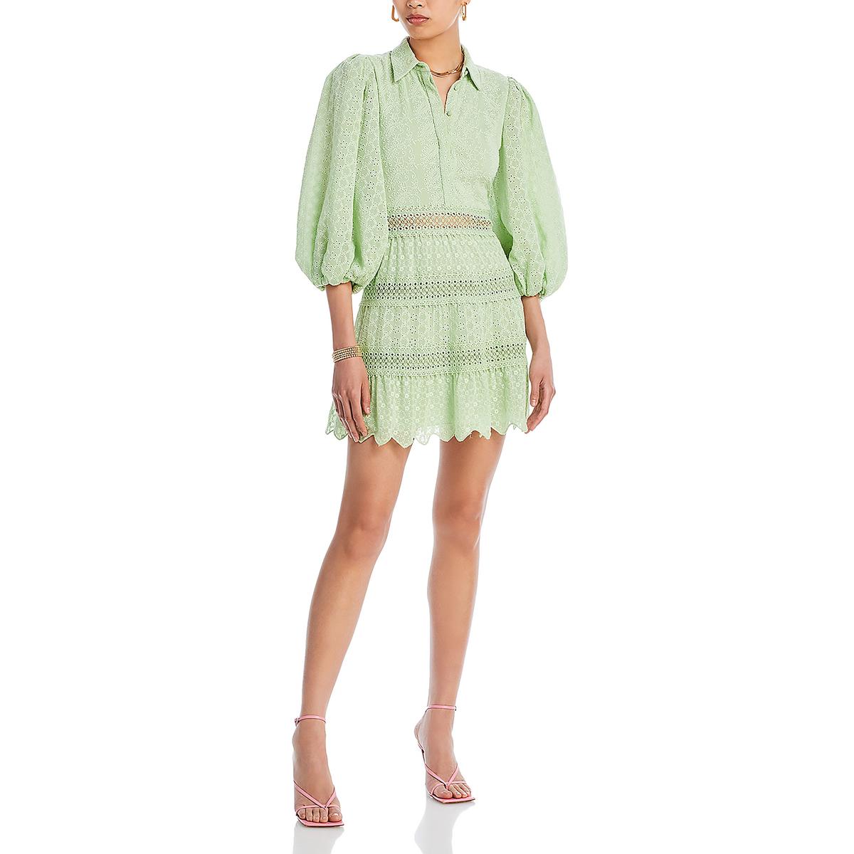 Женское мини-платье Blakesley с вышивкой в виде люверсов Alice and Olivia, фисташковый
Женское мини-платье Blakesley с вышивкой в виде люверсов Alice and Olivia, фисташковый