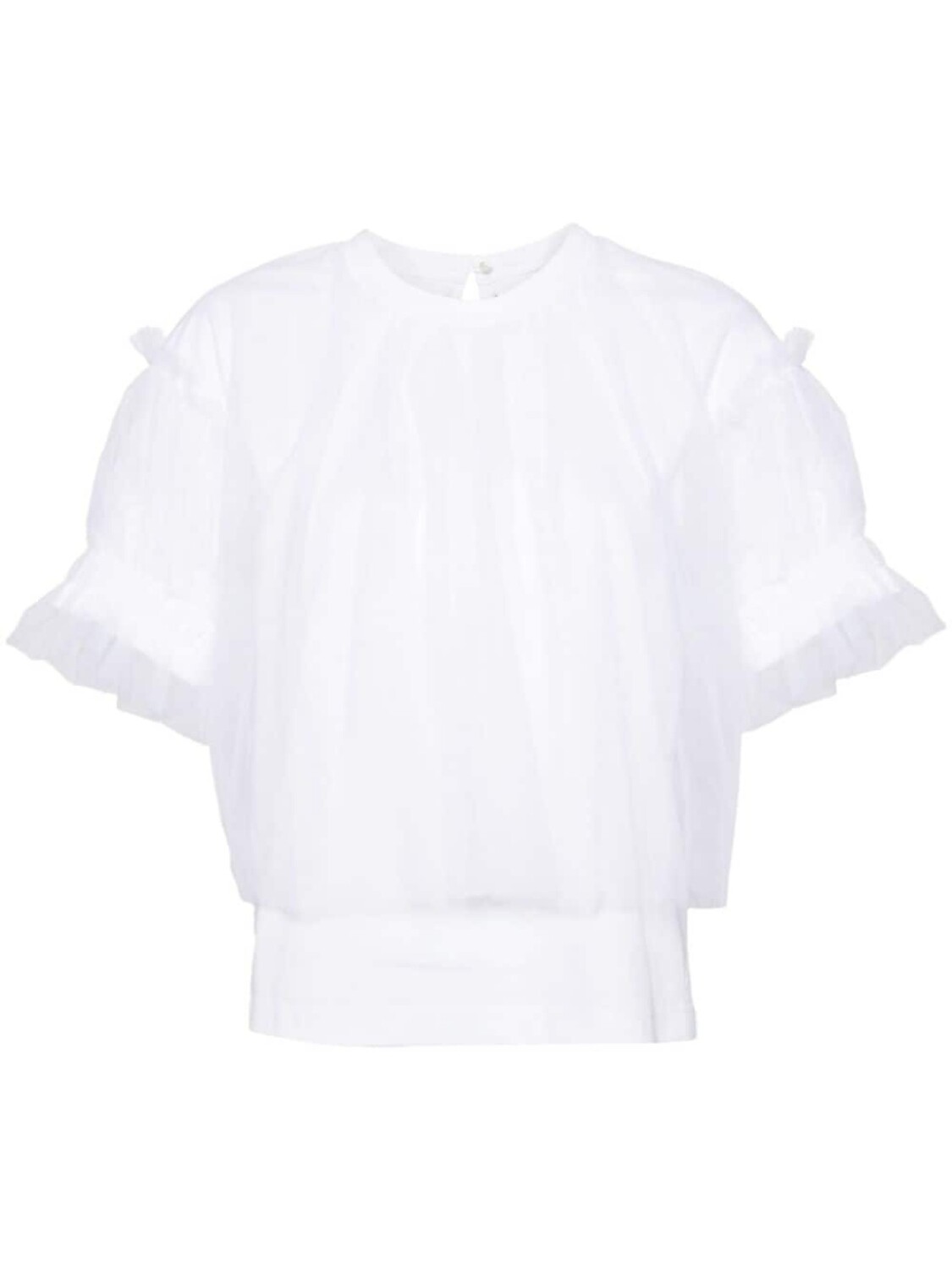 Noir Kei Ninomiya футболка с рукавами из тюля, белый
Noir Kei Ninomiya футболка с рукавами из тюля, белый