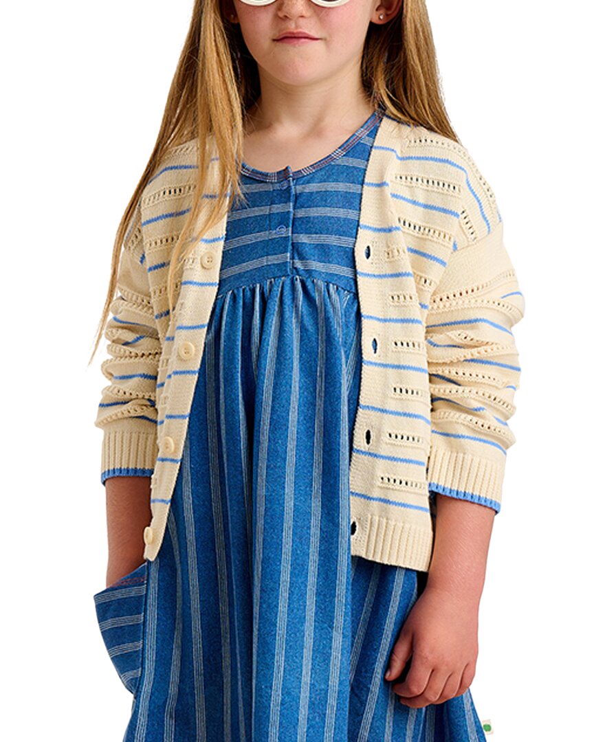 Кардиган Bonnie Mob в полоску с ажурной вязкой The bonnie mob, синий 
Кардиган Bonnie Mob в полоску с ажурной вязкой The bonnie mob, синий