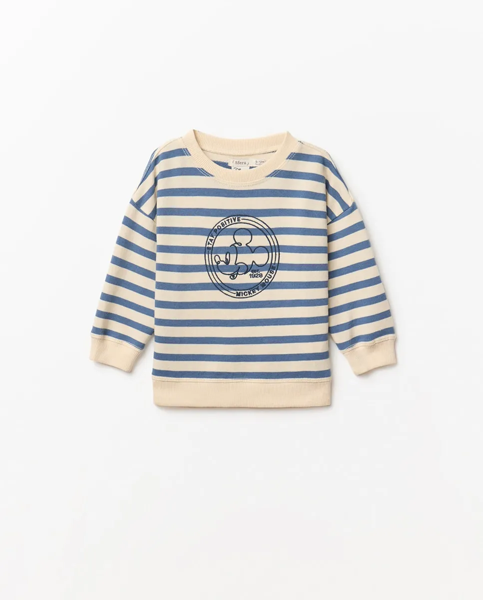 Свитшот в полоску с Микки Sfera, белый
Свитшот в полоску с Микки Sfera, белый