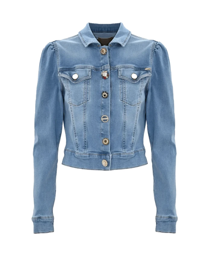 Короткая хлопковая джинсовая куртка с карманами Kocca, синий
Короткая хлопковая джинсовая куртка с карманами Kocca, синий