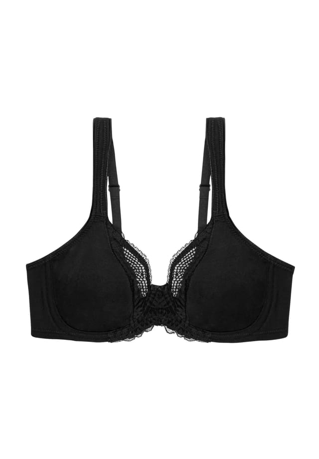Современный кружевной бюстгальтер на косточках из хлопка и кружева Triumph, черный
Современный кружевной бюстгальтер на косточках из хлопка и кружева Triumph, черный