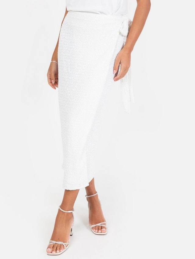 Миди-юбка с пайетками на запах Maya Deluxe, White
Миди-юбка с пайетками на запах Maya Deluxe, White