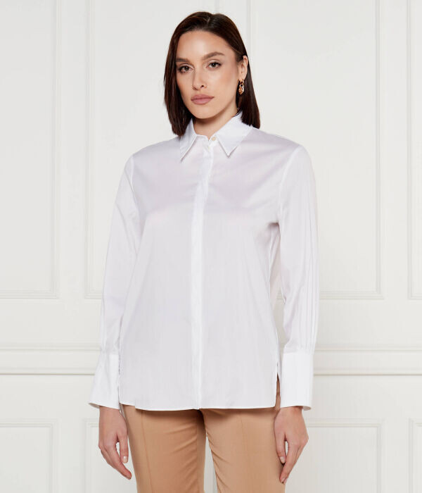 Рубашка женская Marc Cain однотонная классическая, белый
Рубашка женская Marc Cain однотонная классическая, белый