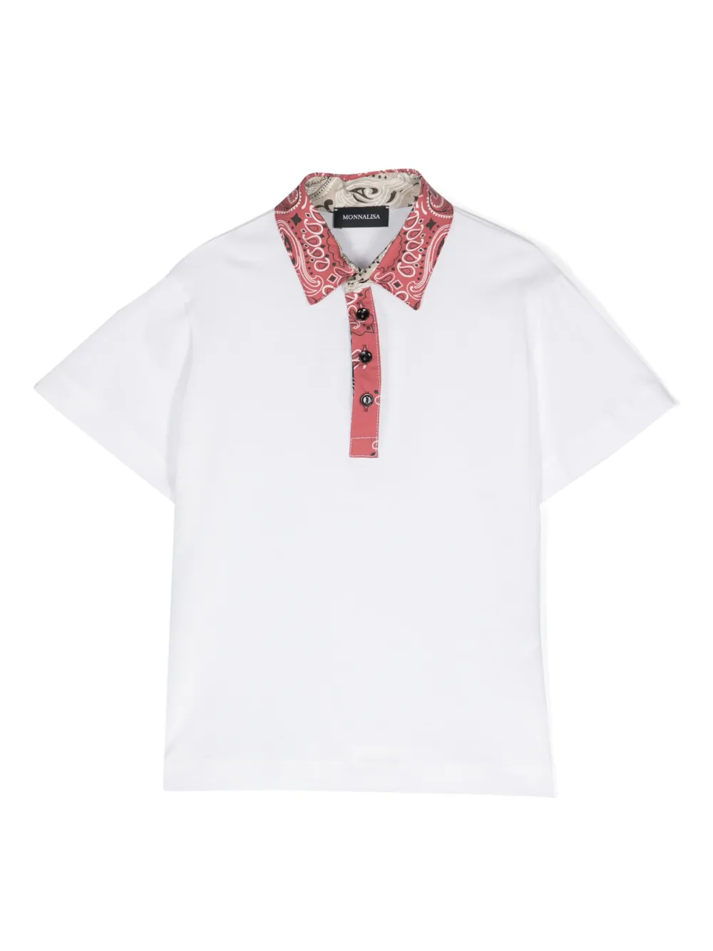 Рубашка поло с контрастным воротником Monnalisa, белый
Рубашка поло с контрастным воротником Monnalisa, белый