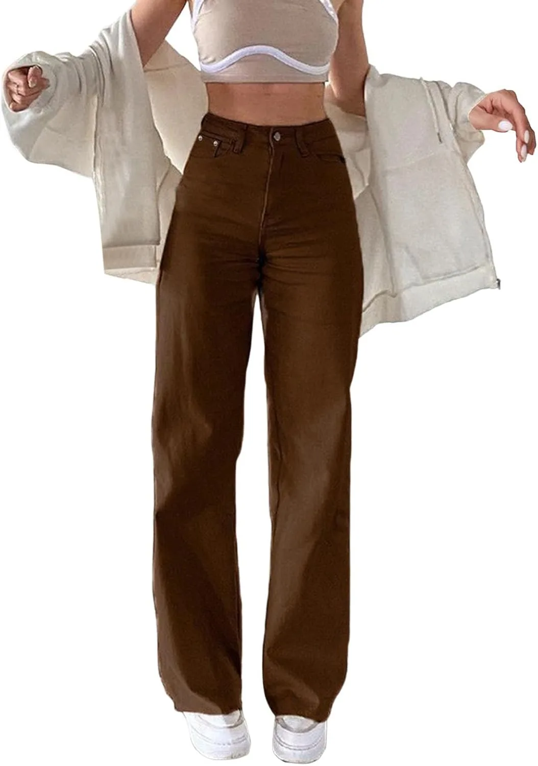 Женские джинсы Stretchy Baggy Straight Leg Casual Denim Pants High Waisted
Женские джинсы Stretchy Baggy Straight Leg Casual Denim Pants High Waisted