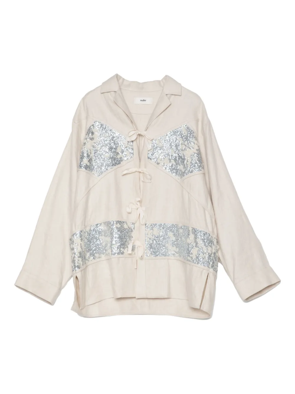 Рубашка с пайетками Muller Of Yoshiokubo, нейтральный
Рубашка с пайетками Muller Of Yoshiokubo, нейтральный