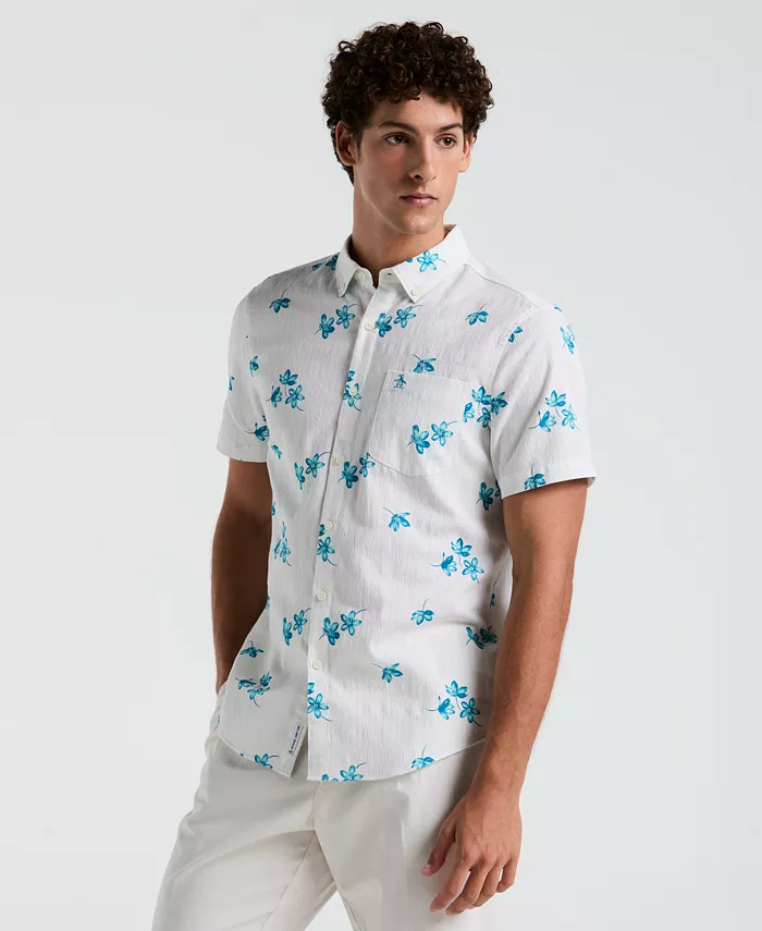 Мужская рубашка на пуговицах с цветочным принтом Original Penguin, белый
Мужская рубашка на пуговицах с цветочным принтом Original Penguin, белый