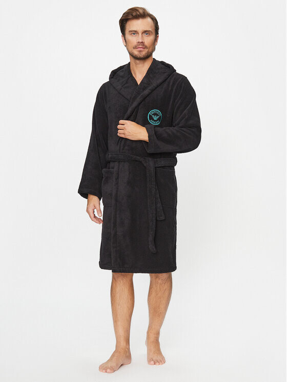 Халат стандартной посадки Emporio Armani Underwear, черный
Халат стандартной посадки Emporio Armani Underwear, черный