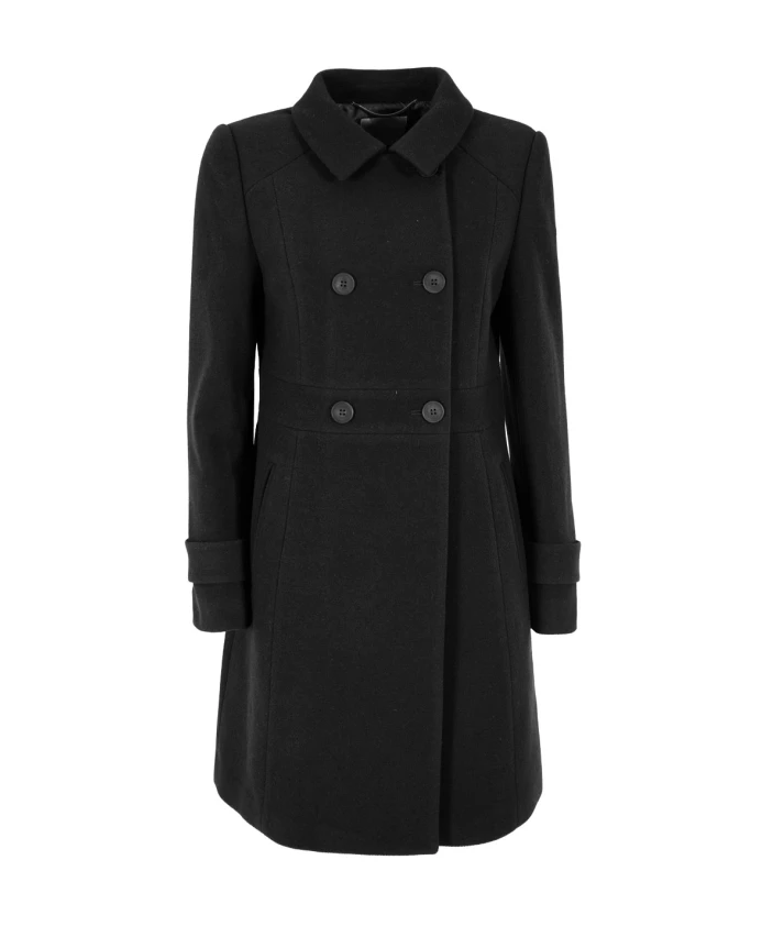 Черное женское пальто с двубортной застежкой на пуговицы. Yes Zee, черный
Черное женское пальто с двубортной застежкой на пуговицы. Yes Zee, черный
