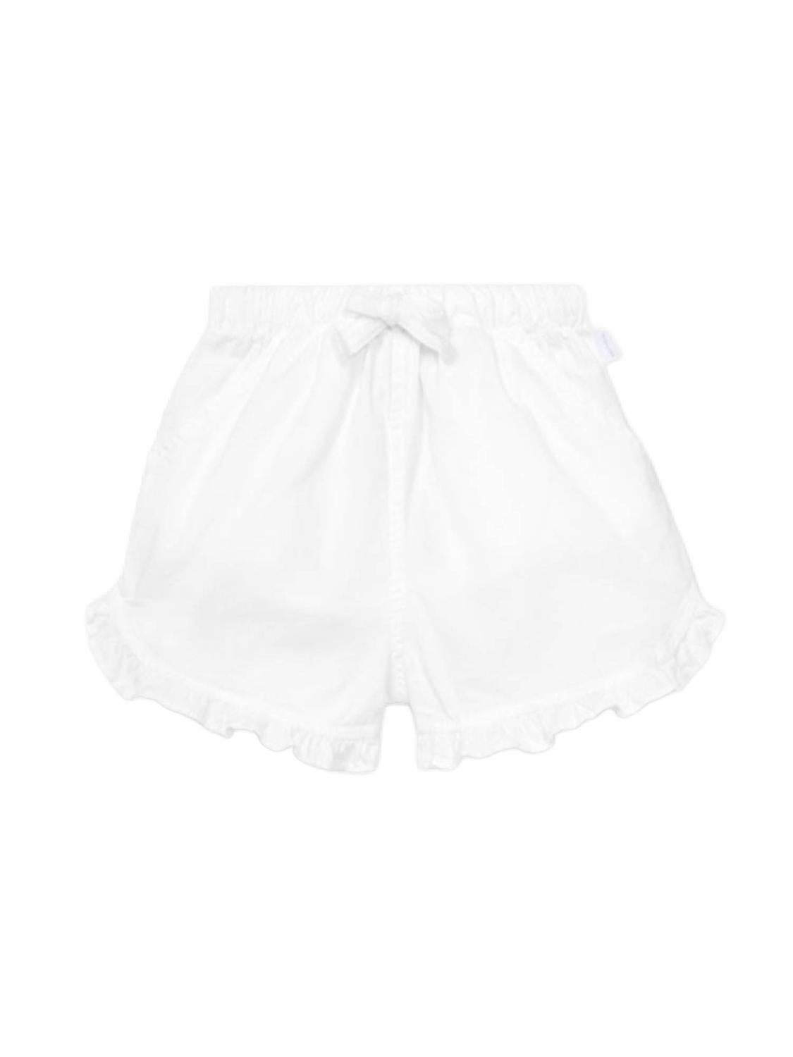 Шорты-пулл-ап для девочек с оборками, белые Laranjinha
Шорты-пулл-ап для девочек с оборками, белые Laranjinha