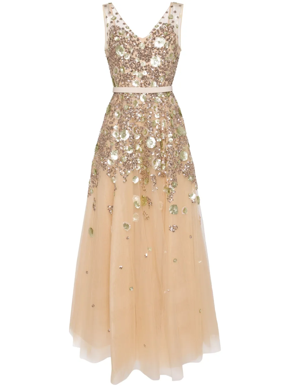 Декорированное вечернее платье Saiid Kobeisy, нейтральный 
Декорированное вечернее платье Saiid Kobeisy, нейтральный