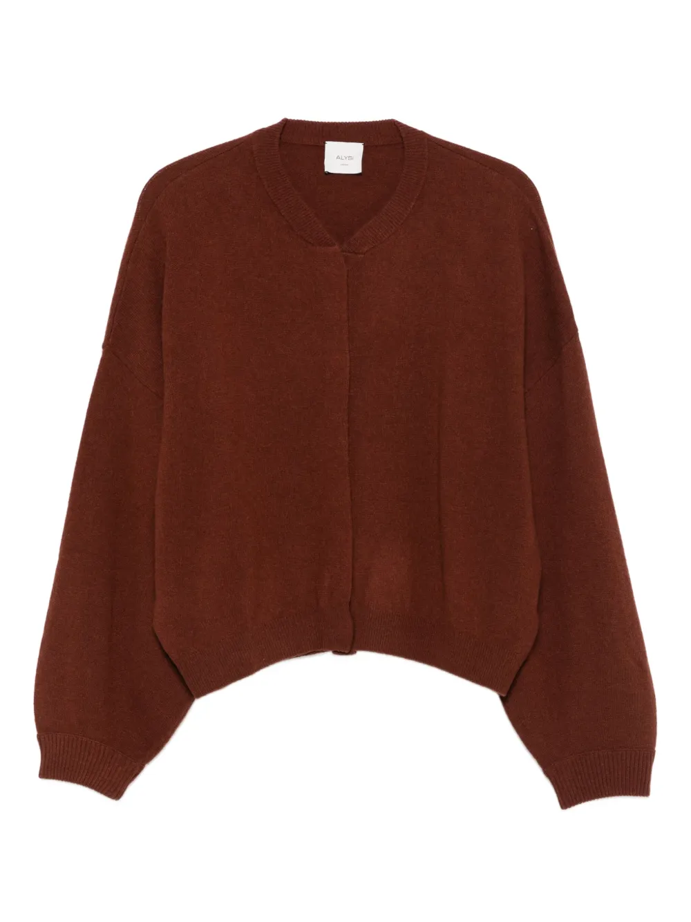 Кардиган с рукавами-фонариками и застежкой на пуговицы спереди Alysi, коричневый 
Кардиган с рукавами-фонариками и застежкой на пуговицы спереди Alysi, коричневый
