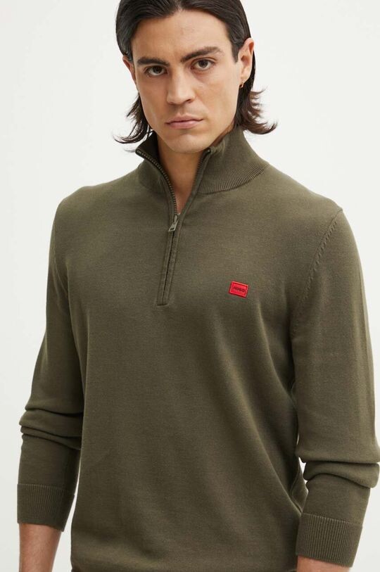 Хлопковый свитер Hugo, зеленый
Хлопковый свитер Hugo, зеленый