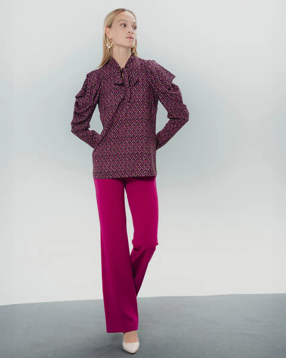 Женская блузка с принтом и бантом Elena Dolores Promesas, фуксия
Женская блузка с принтом и бантом Elena Dolores Promesas, фуксия