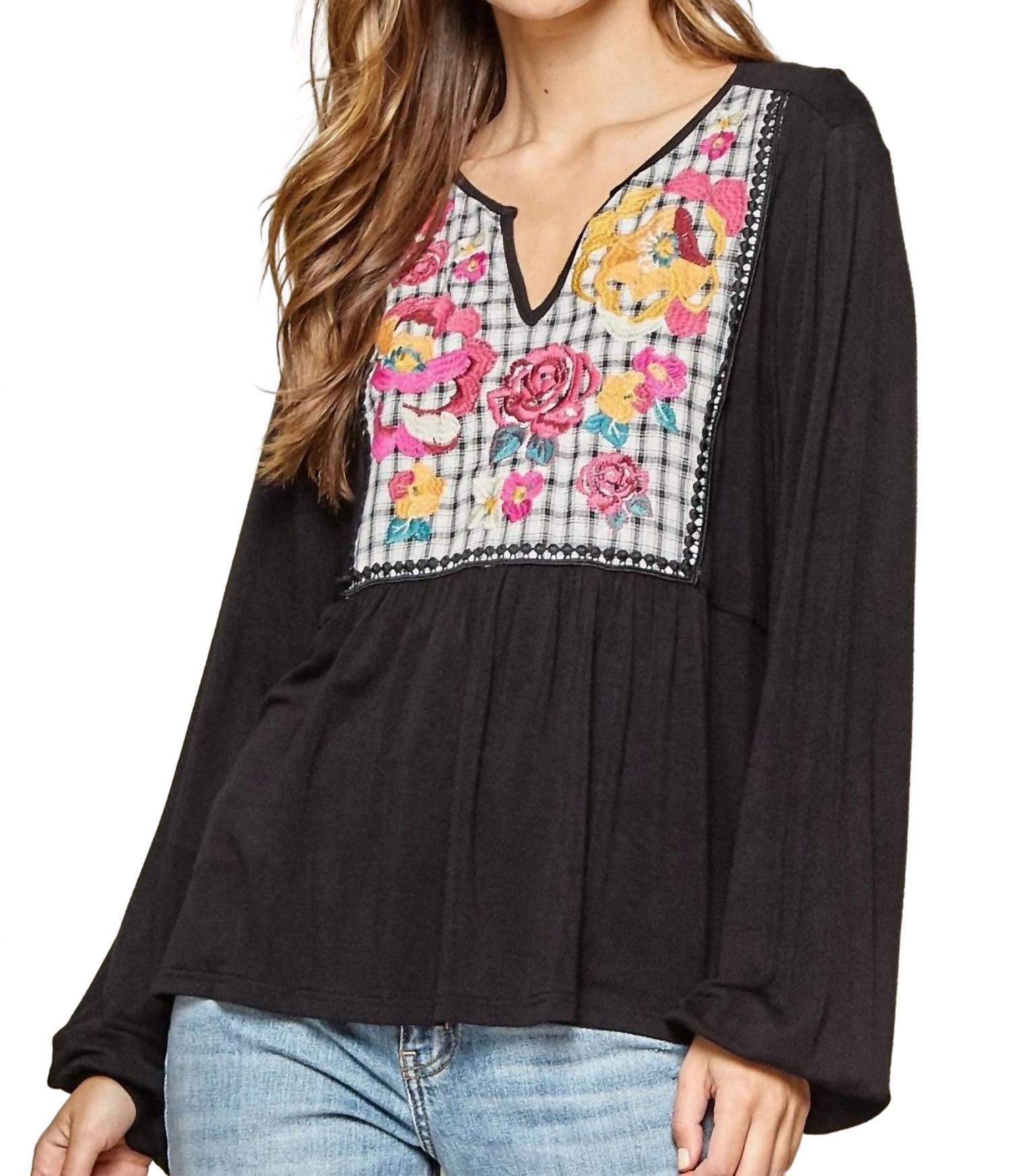 Вышитый клетчатый топ-бэбидолл черного цвета ANDREE BY UNIT
Вышитый клетчатый топ-бэбидолл черного цвета ANDREE BY UNIT