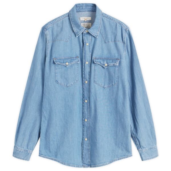 Рубашка в стиле вестерн с изображением Джорджа Nudie Jeans Co, синий
Рубашка в стиле вестерн с изображением Джорджа Nudie Jeans Co, синий