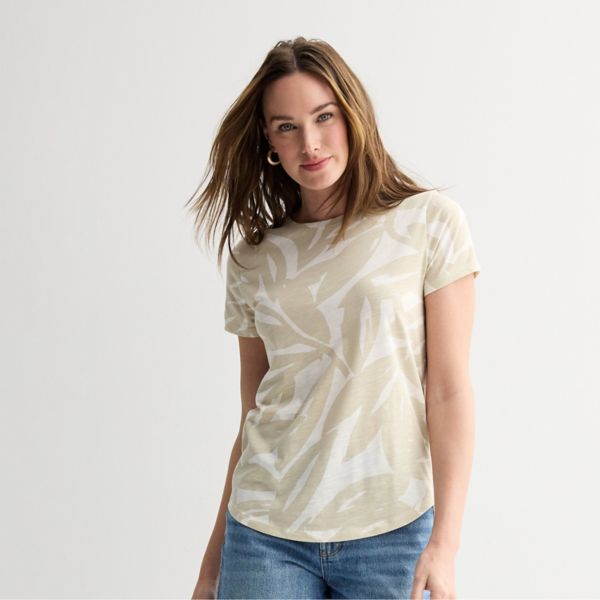 Миниатюрная повседневная футболка с короткими рукавами и круглым вырезом Sonoma Goods For Life, цвет white tan foliage
Миниатюрная повседневная футболка с короткими рукавами и круглым вырезом Sonoma Goods For Life, цвет white tan foliage