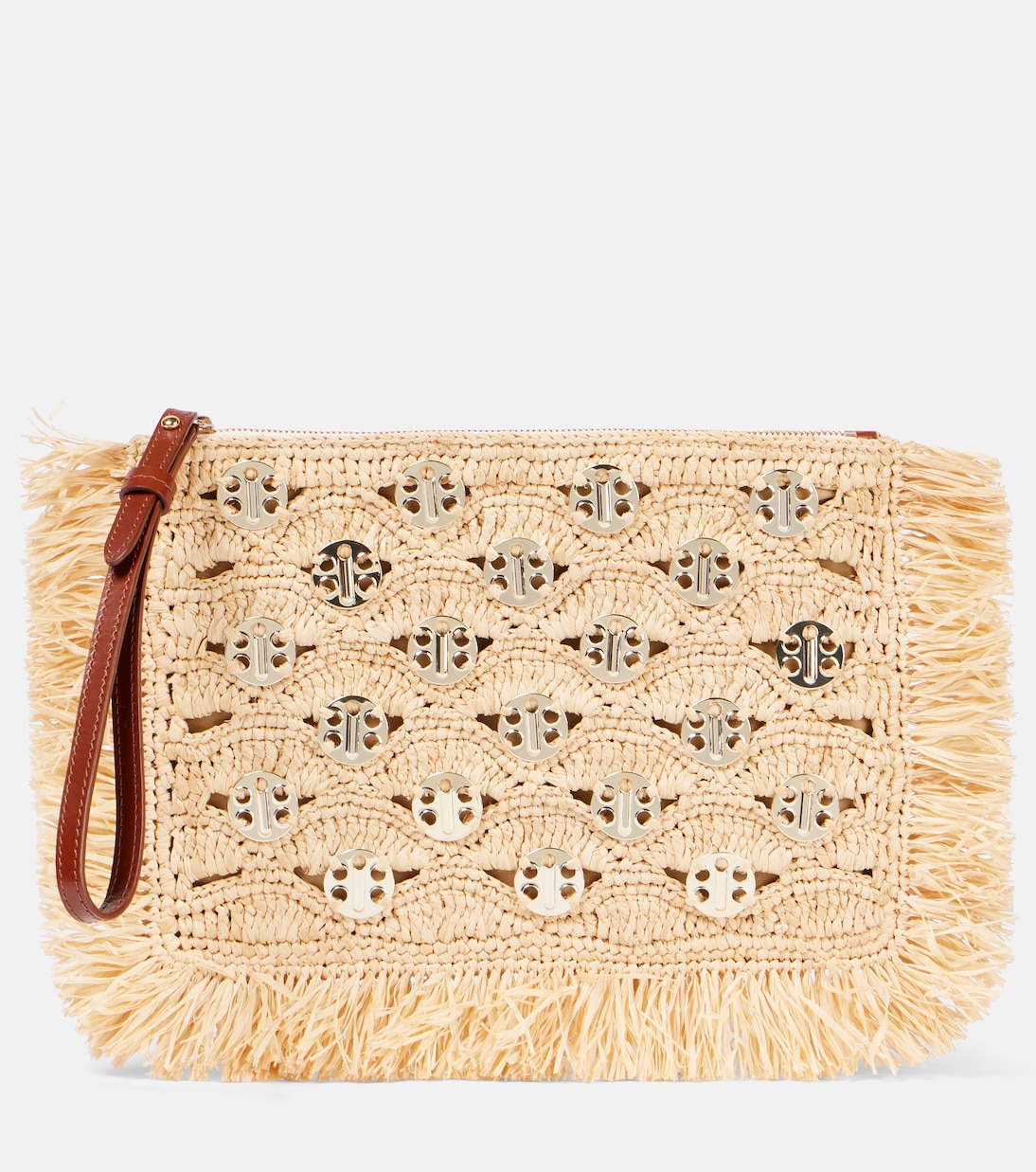 Декорированная клатч из рафии Rabanne, Natural / Light Gold
Декорированная клатч из рафии Rabanne, Natural / Light Gold