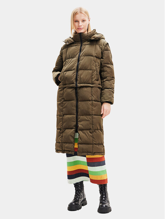 Пуховик оверсайз Desigual, зеленый
Пуховик оверсайз Desigual, зеленый