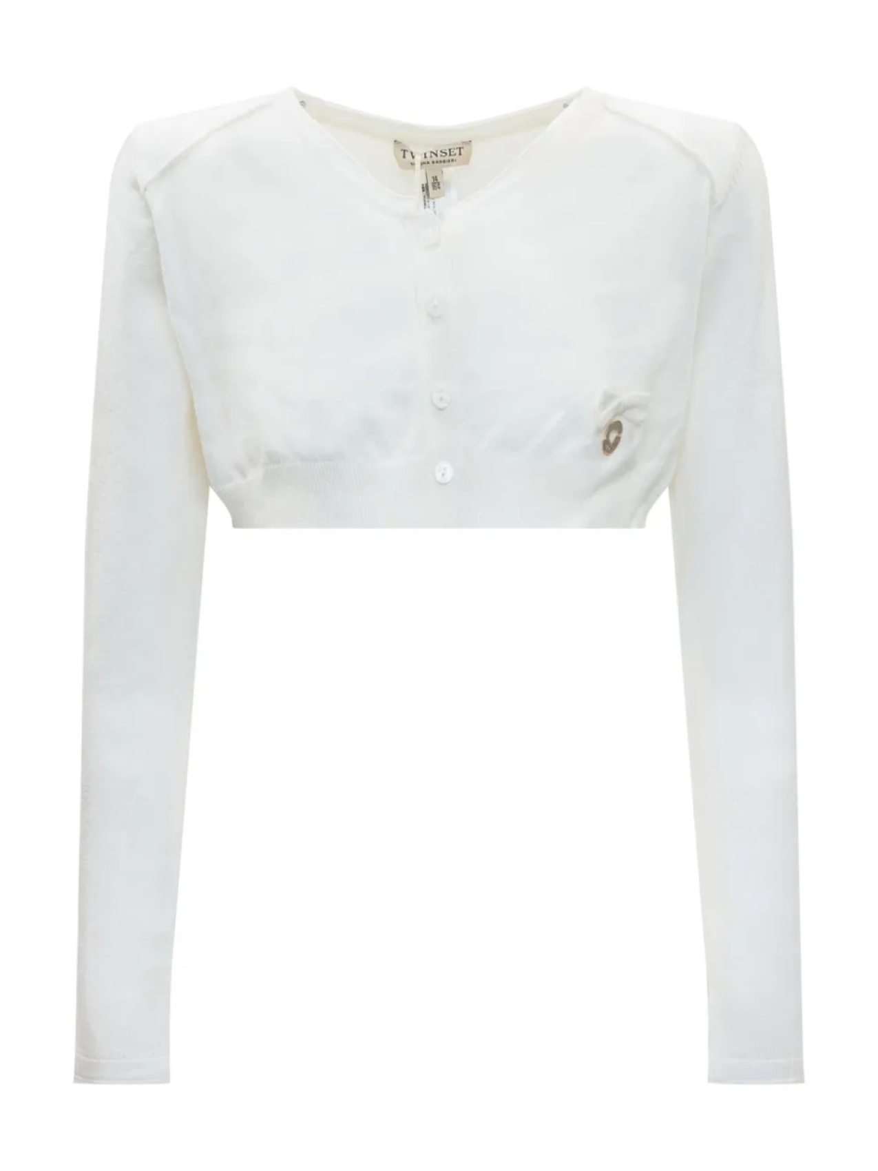TWINSET Детский кардиган с логотипом-бляшкой TWINSET Kids, белый
TWINSET Детский кардиган с логотипом-бляшкой TWINSET Kids, белый