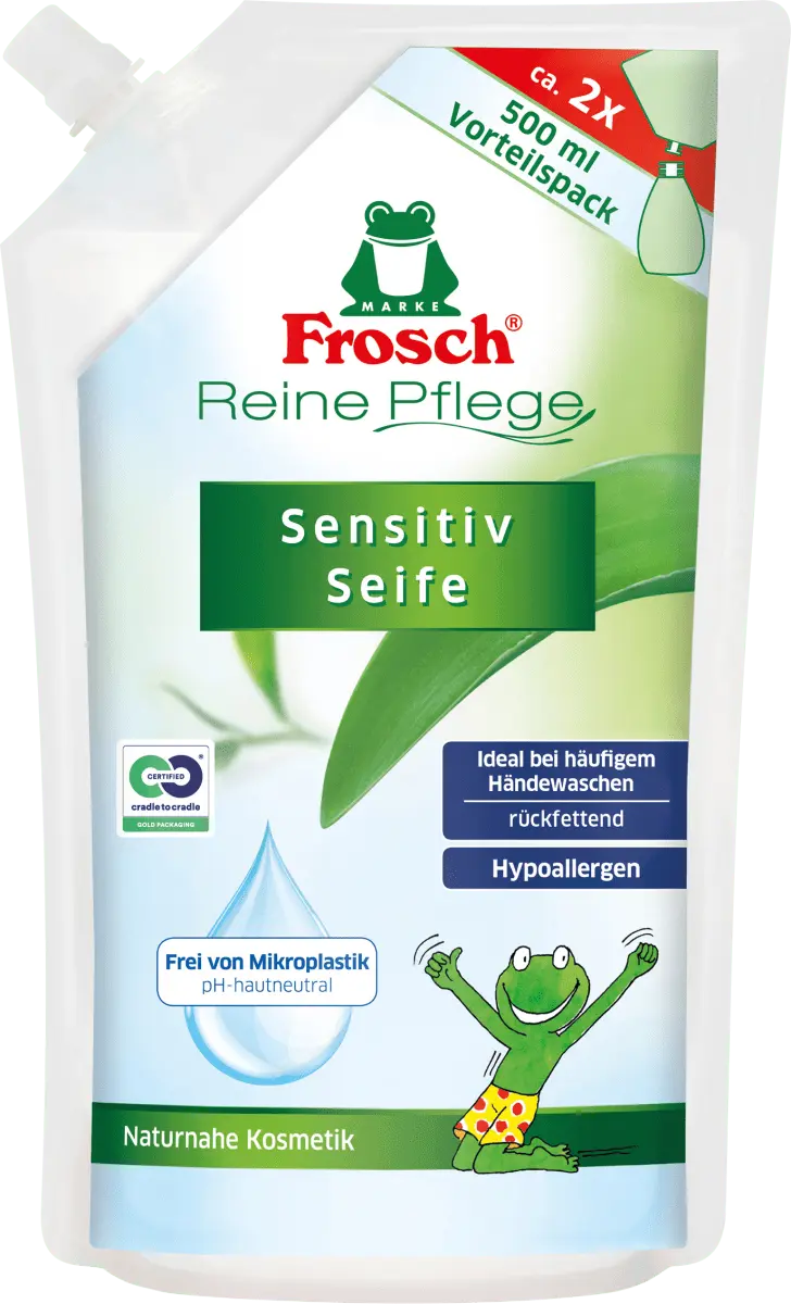 Сменная упаковка для жидкого мыла 500 мл. Frosch
Сменная упаковка для жидкого мыла 500 мл. Frosch