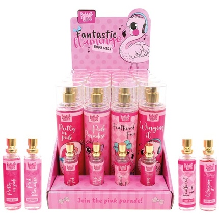 Фантастический Flamingo Bodymist 250 мл с 20 предметами и 4 тестерами по 15 мл Bubble Bliss
Фантастический Flamingo Bodymist 250 мл с 20 предметами и 4 тестерами по 15 мл Bubble Bliss