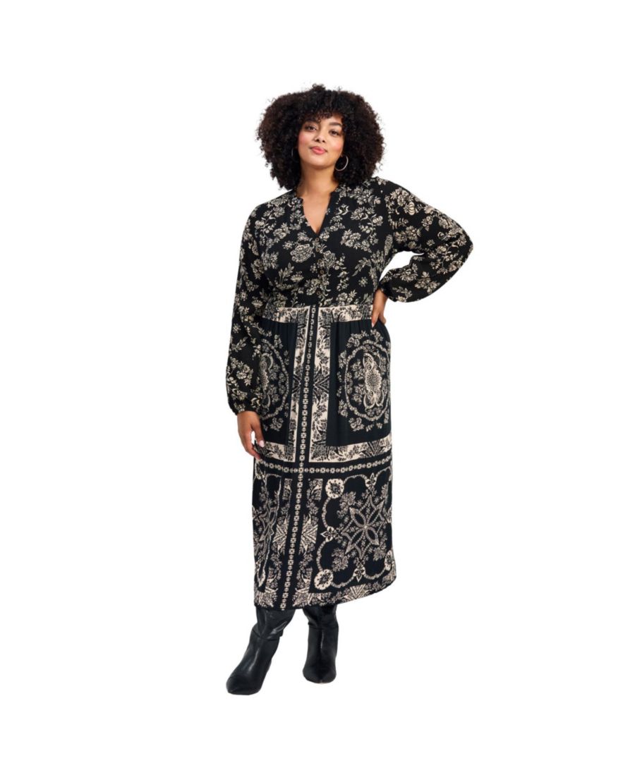 Женское платье Eliana с принтом в виде шарфа AVENUE, Black reflection
Женское платье Eliana с принтом в виде шарфа AVENUE, Black reflection