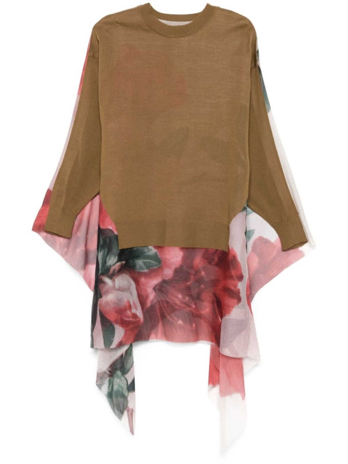 Undercover свитер со вставками из ткани жоржетт, коричневый
Undercover свитер со вставками из ткани жоржетт, коричневый