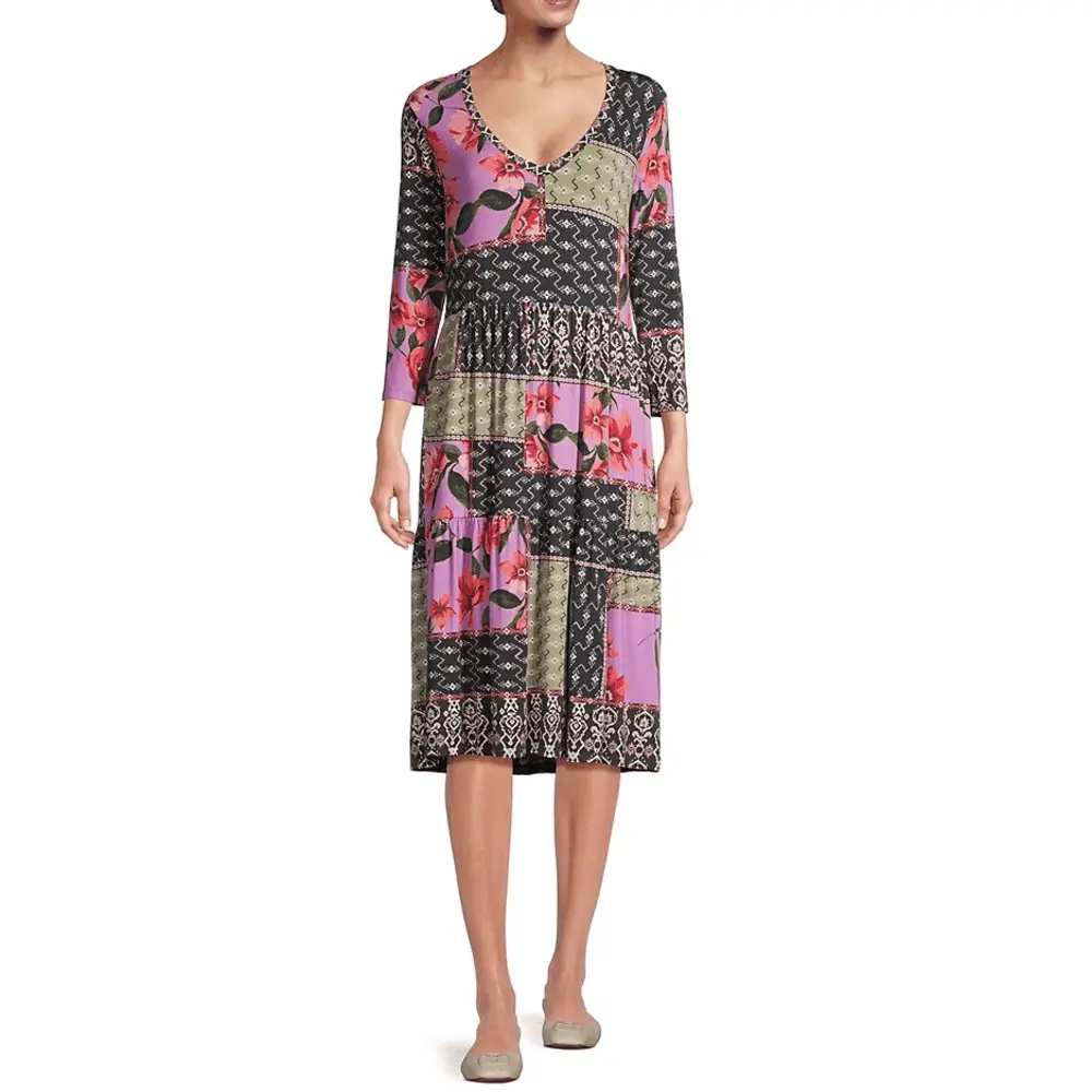 Женское платье Johnny Was Zanda с рукавами 3/4 и многослойной юбкой длиной до пола, футболка с рисунком, мультиколор
Женское платье Johnny Was Zanda с рукавами 3/4 и многослойной юбкой длиной до пола, футболка с рисунком, мультиколор