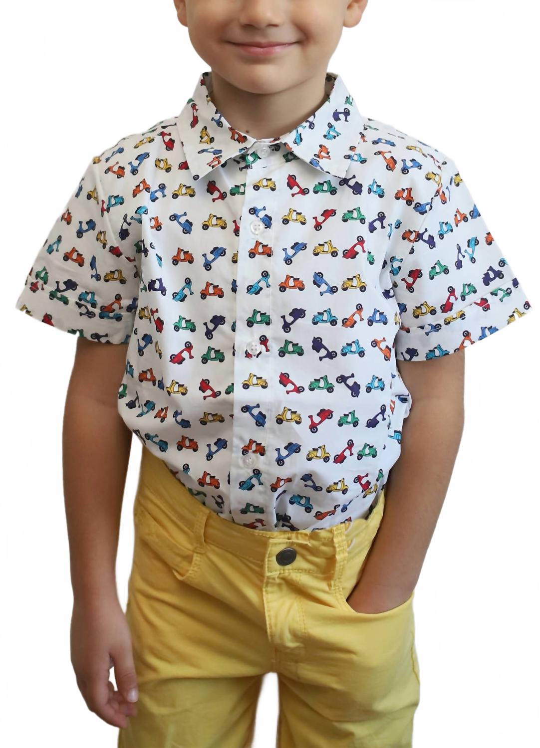 TukTuk Designs Детская рубашка на пуговицах Zippy Scooters белого цвета
TukTuk Designs Детская рубашка на пуговицах Zippy Scooters белого цвета