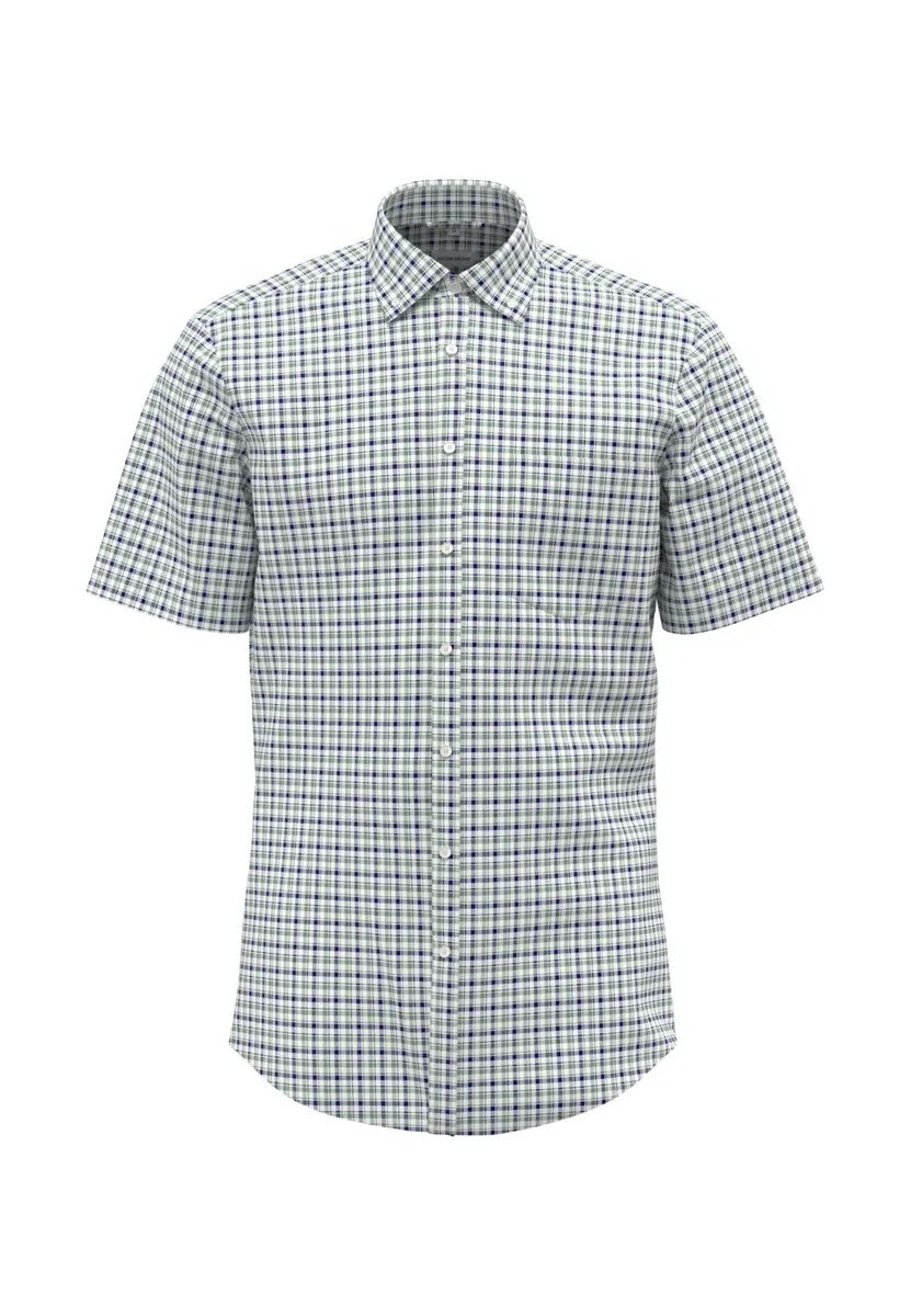 Деловая рубашка seidensticker "Regular", обычный клетчатый воротник на пуговицах с короткими рукавами, зеленый 
Деловая рубашка seidensticker "Regular", обычный клетчатый воротник на пуговицах с короткими рукавами, зеленый