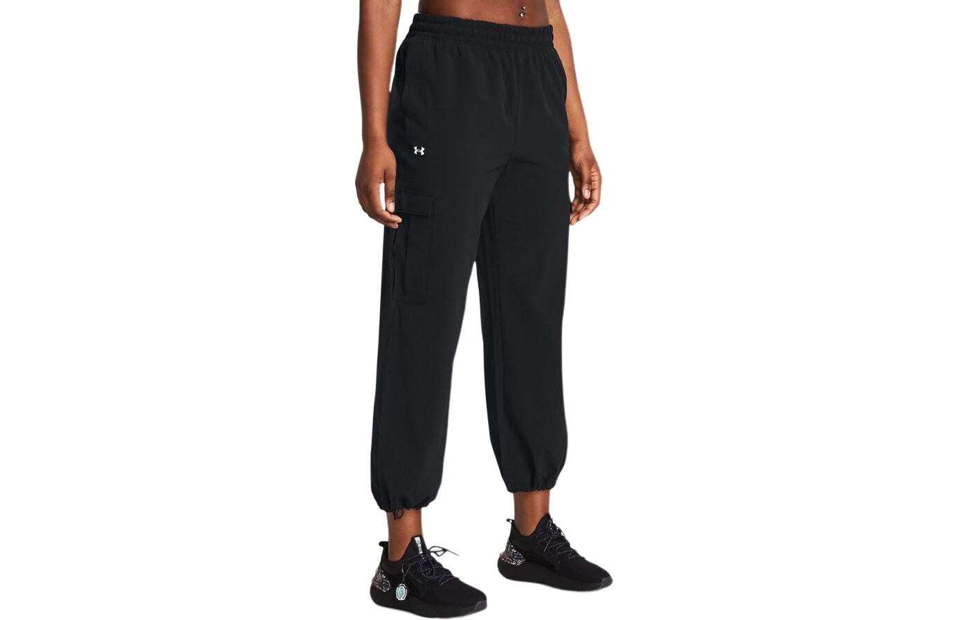 Женские трикотажные спортивные штаны Under Armour, цвет Black 
Женские трикотажные спортивные штаны Under Armour, цвет Black