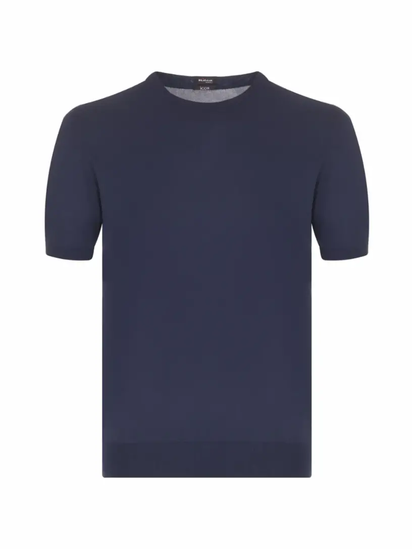 Хлопковая футболка Kiton, тёмно-синий 
Хлопковая футболка Kiton, тёмно-синий