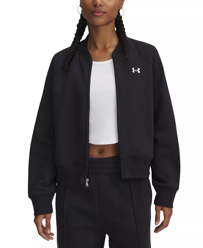 Женская флисовая куртка-бомбер UA Rival Under Armour, черный
Женская флисовая куртка-бомбер UA Rival Under Armour, черный