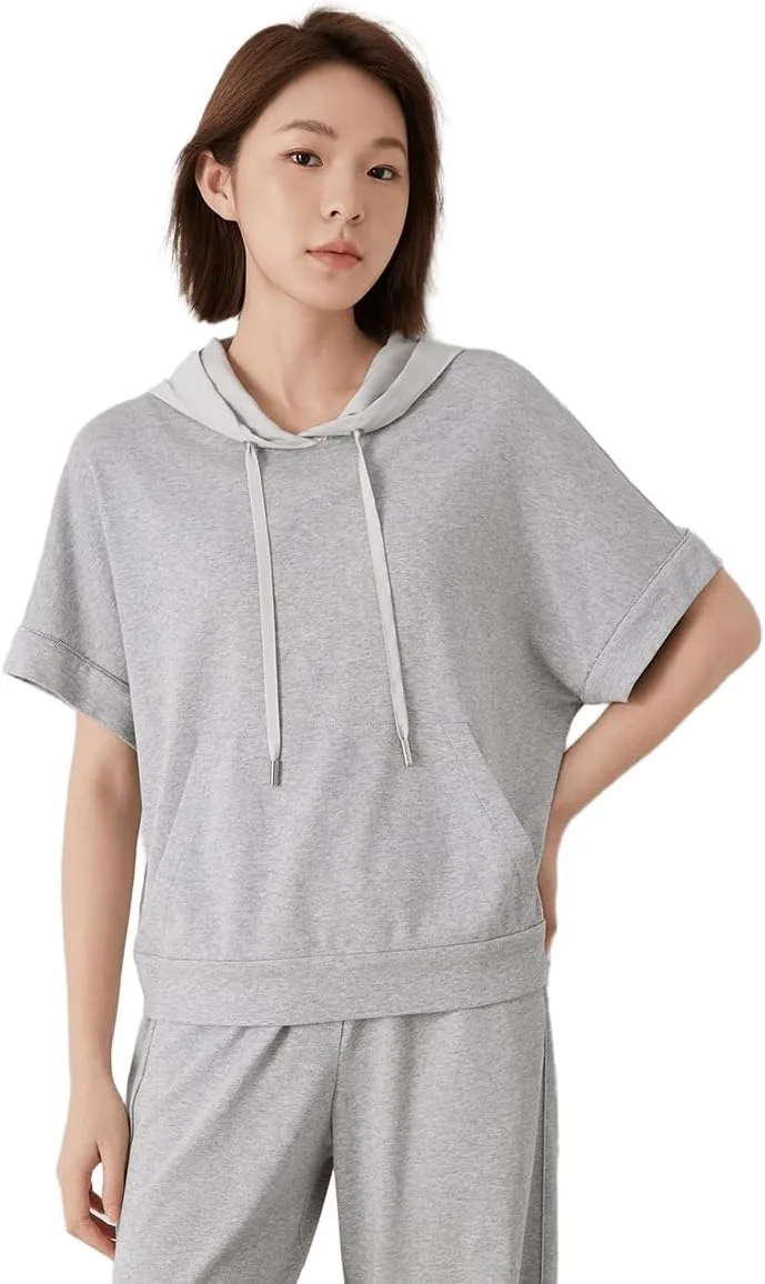 Женская хлопковая футболка с капюшоном и коротким рукавом, свободный крой, KW9513262 Serathinan
Женская хлопковая футболка с капюшоном и коротким рукавом, свободный крой, KW9513262 Serathinan