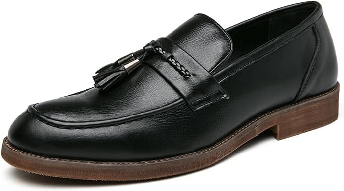 Мужские кожаные лоферы с кисточками, без застежки, роскошные с подошвой из коровьей сухожильной кожи, нескользящие, низкие, для делового и повседневного стиля, выпускных и праздничных мероприятий Boaobaihuo, черный
Мужские кожаные лоферы с кисточками, без застежки, роскошные с подошвой из коровьей сухожильной кожи, нескользящие, низкие, для делового и повседневного стиля, выпускных и праздничных мероприятий Boaobaihuo, черный