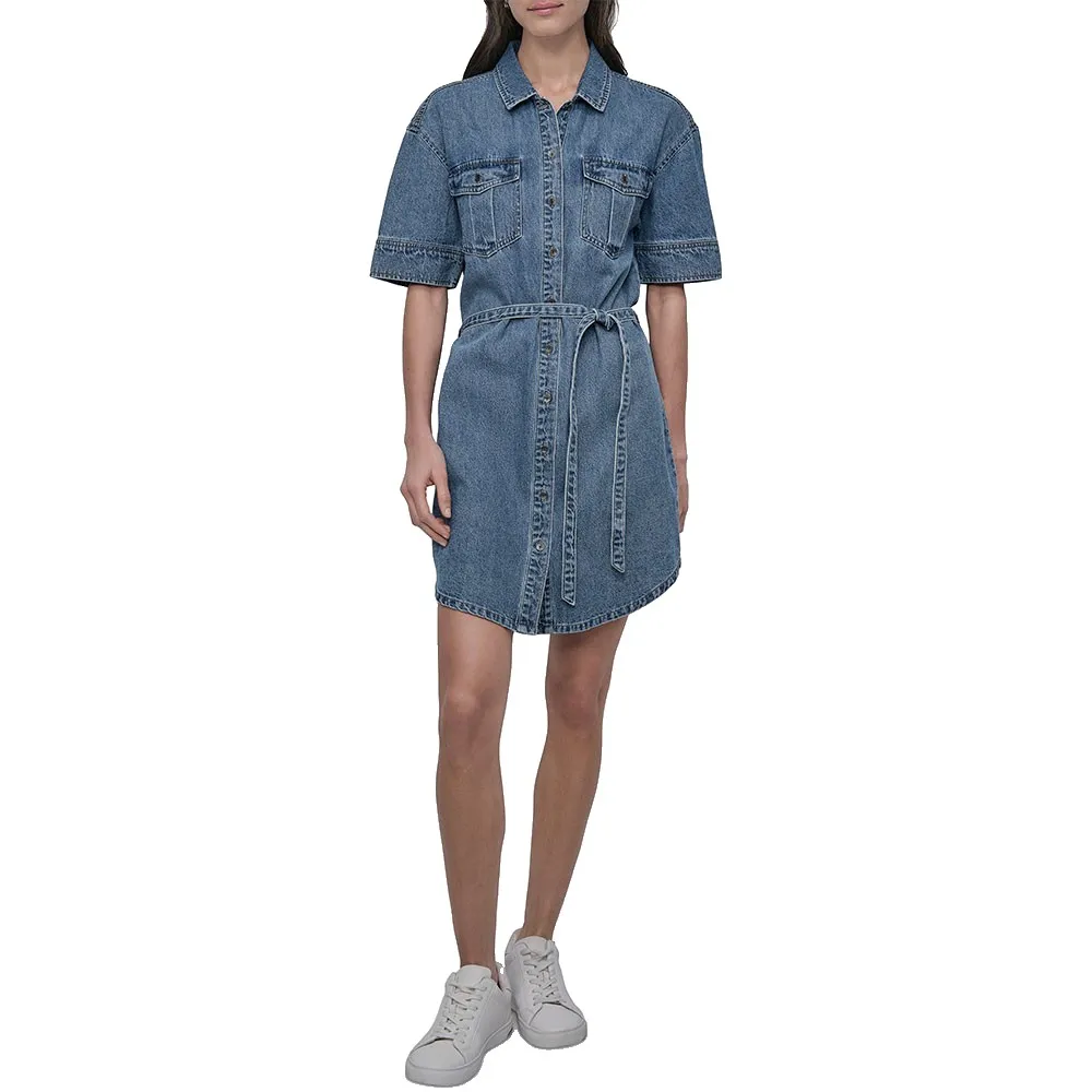 Платье DKNY с поясом, синий
Платье DKNY с поясом, синий