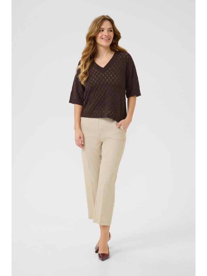 Kaffe Вязаный свитер свободного кроя KAlourine, цвет «шоколадный меланж»
Kaffe Вязаный свитер свободного кроя KAlourine, цвет «шоколадный меланж»