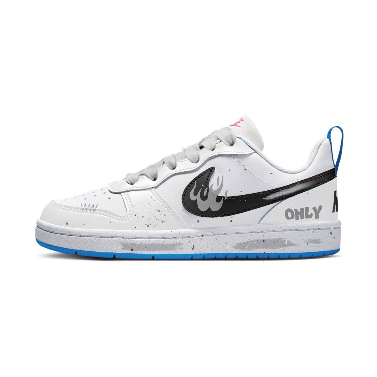 Nike Court Borough Synthetic Leather Slip Resistant Abrasion Resistant Low top Kids' Skateboarding Shoes Black White
Nike Court Borough Synthetic Leather Slip Resistant Abrasion Resistant Low top Kids' Skateboarding Shoes Black White