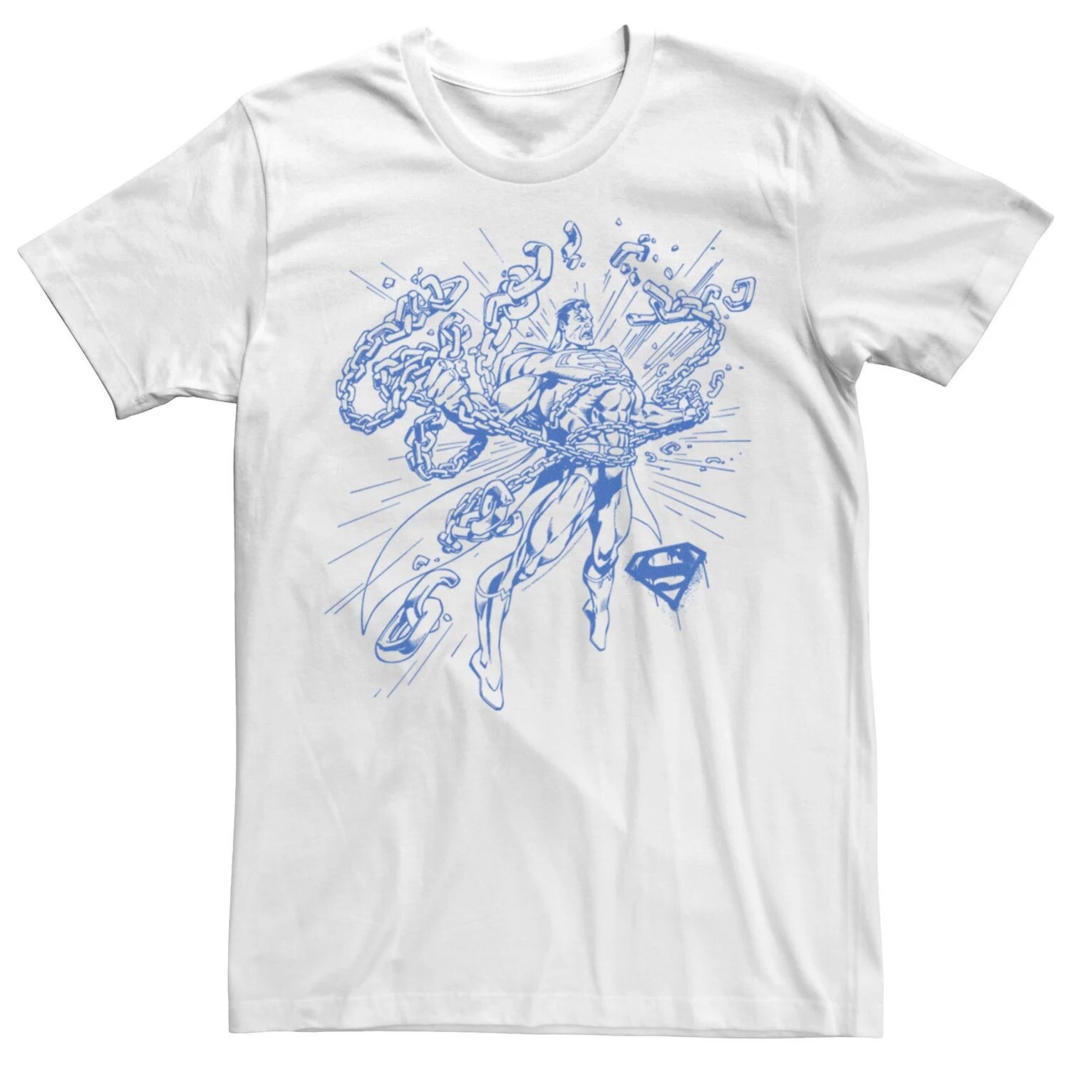 Мужская футболка DC Comics с Суперменом разрыва цепей с изложенным комиксом и графическим плакатом Licensed Character
Мужская футболка DC Comics с Суперменом разрыва цепей с изложенным комиксом и графическим плакатом Licensed Character