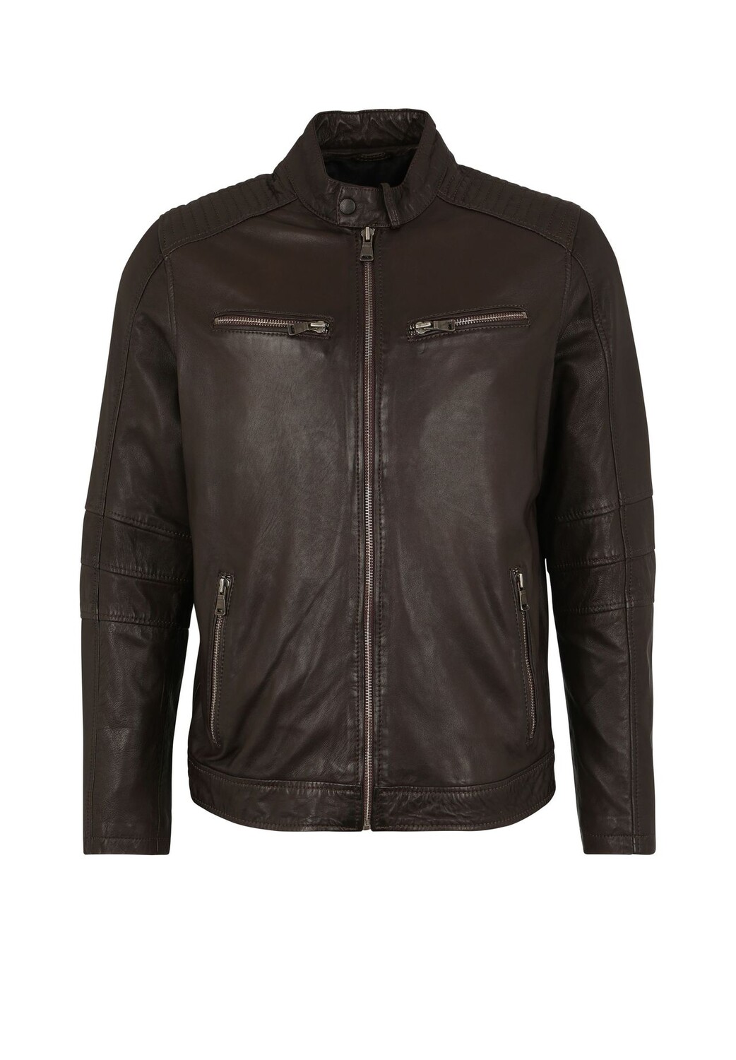 Кожаная куртка в повседневном байкерском стиле CAPITANO, коричневый
Кожаная куртка в повседневном байкерском стиле CAPITANO, коричневый