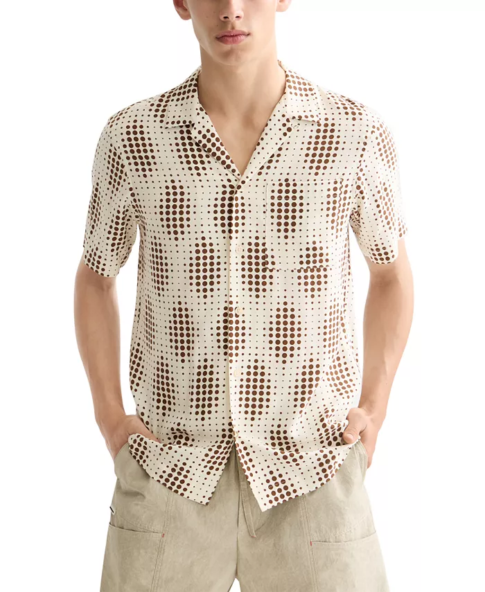 Мужская свободная рубашка с коротким рукавом и принтом на пуговицах в стиле кэмп Scotch & Soda, загар/бежевый
Мужская свободная рубашка с коротким рукавом и принтом на пуговицах в стиле кэмп Scotch & Soda, загар/бежевый