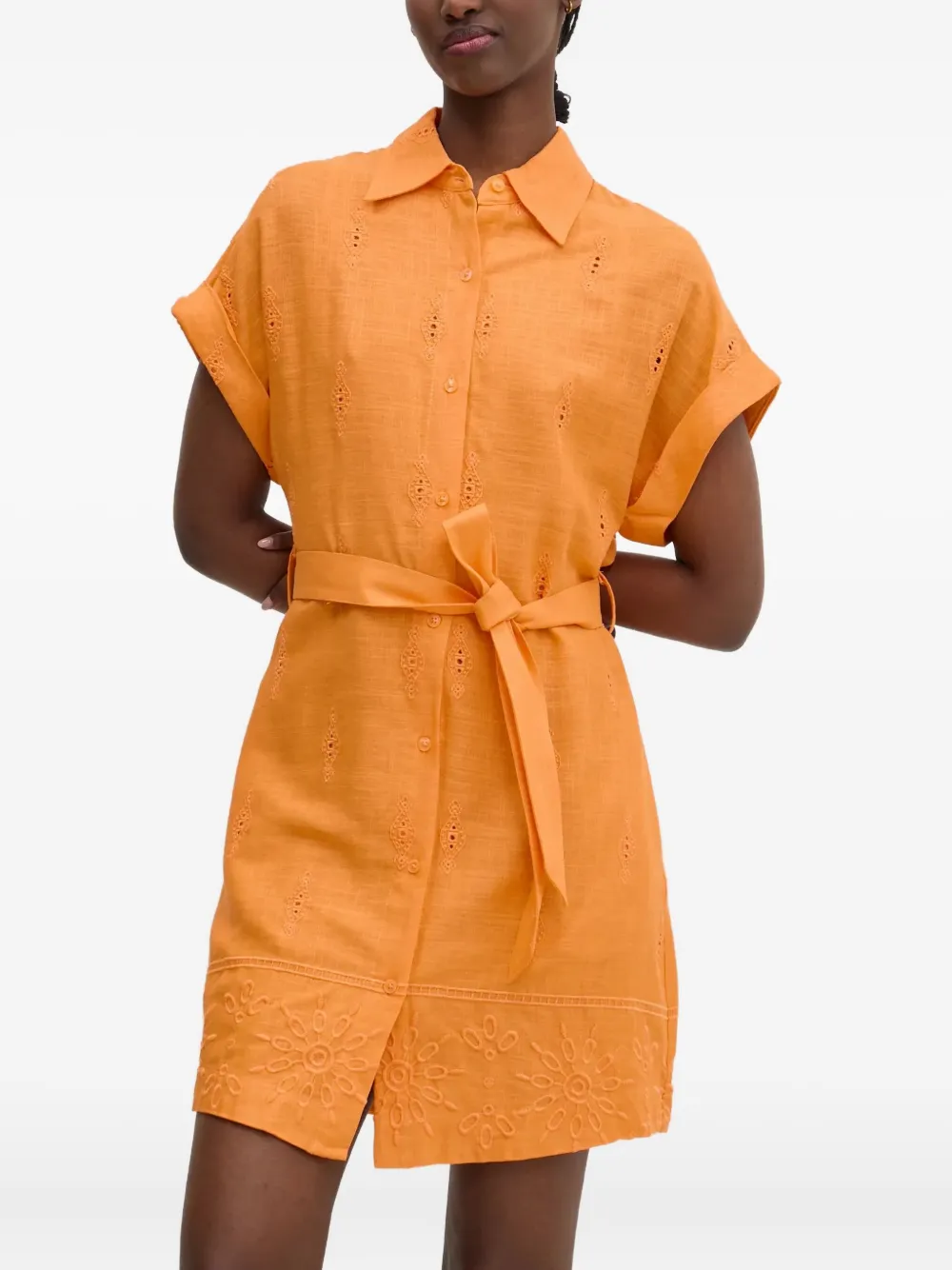 Платье мини с вышивкой и поясом Desigual, оранжевый
Платье мини с вышивкой и поясом Desigual, оранжевый