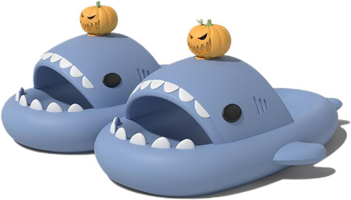 Тапочки Zureto Halloween Christmas Shark Slides, новые 2023 года, унисекс, облачные шлепанцы с акулой, синий
Тапочки Zureto Halloween Christmas Shark Slides, новые 2023 года, унисекс, облачные шлепанцы с акулой, синий