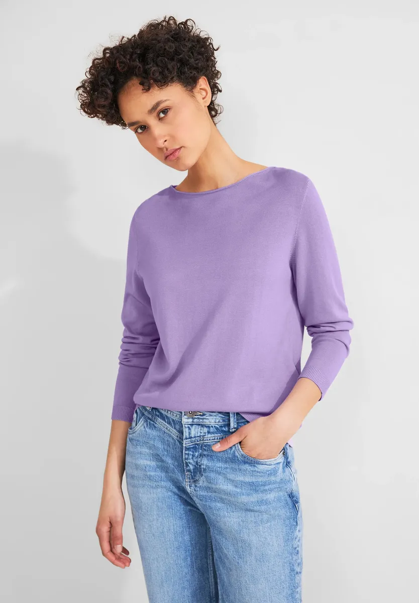 Свитер STREET ONE с круглым вырезом и вырезом-лодочкой, цвет Smell Of Lavender
Свитер STREET ONE с круглым вырезом и вырезом-лодочкой, цвет Smell Of Lavender