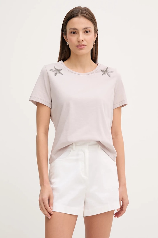 Хлопковая футболка Sisley, серый 
Хлопковая футболка Sisley, серый