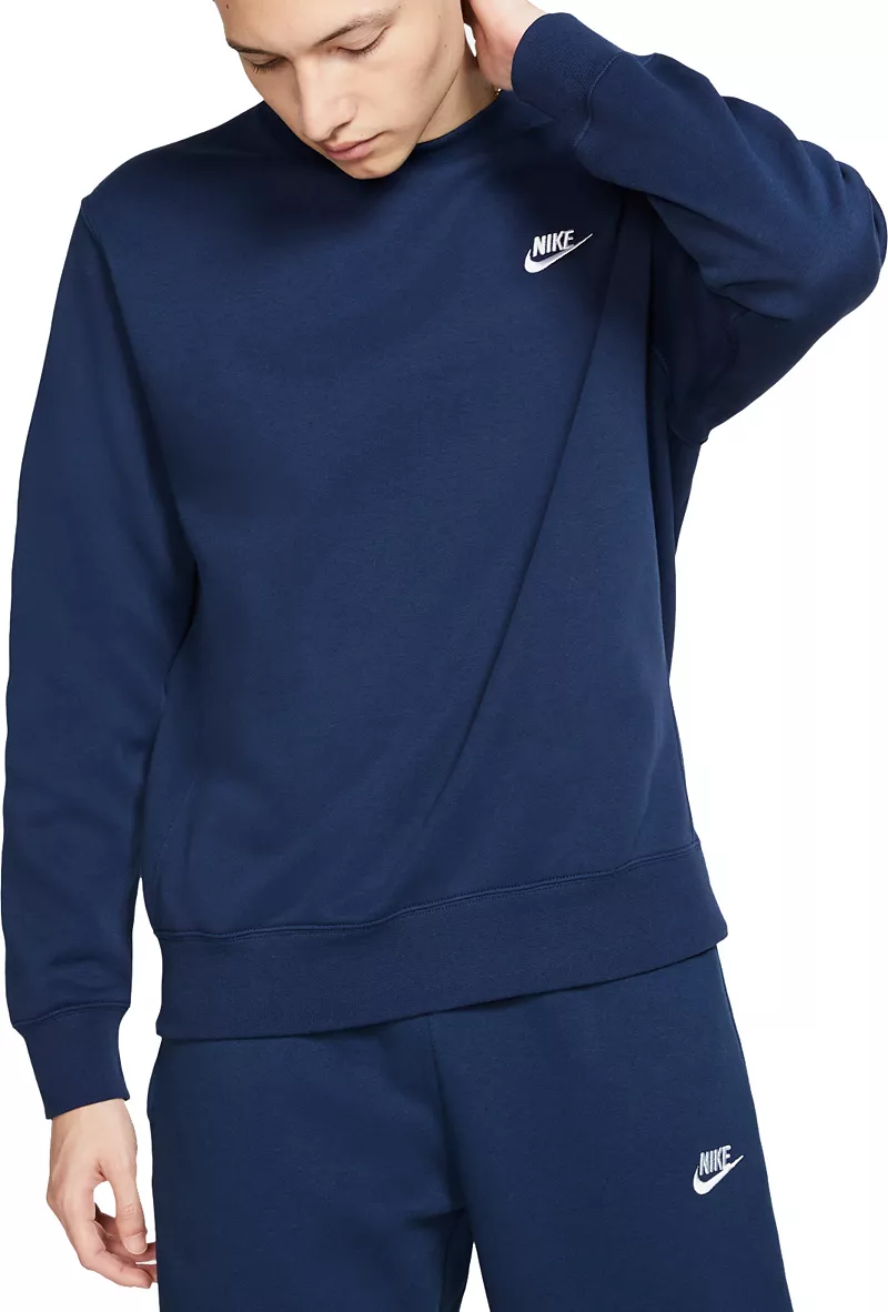 Мужская флисовая толстовка с круглым вырезом Nike Sportswear Club, цвет Midnight Navy/White
Мужская флисовая толстовка с круглым вырезом Nike Sportswear Club, цвет Midnight Navy/White