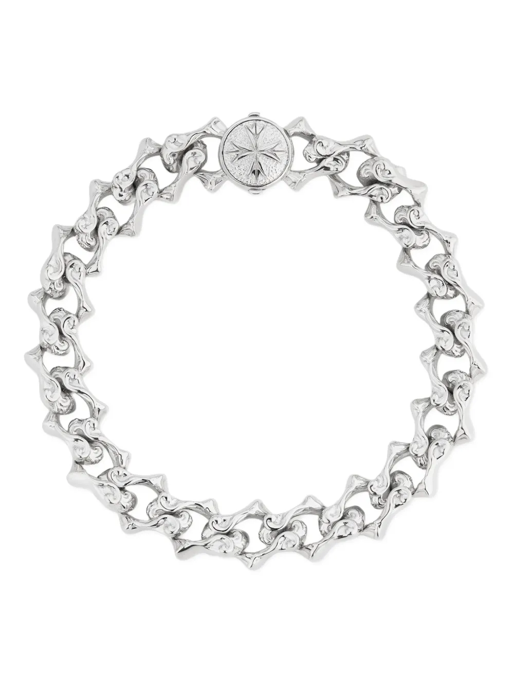 Браслет с логотипом в виде острой цепи Emanuele Bicocchi, серебристый
Браслет с логотипом в виде острой цепи Emanuele Bicocchi, серебристый