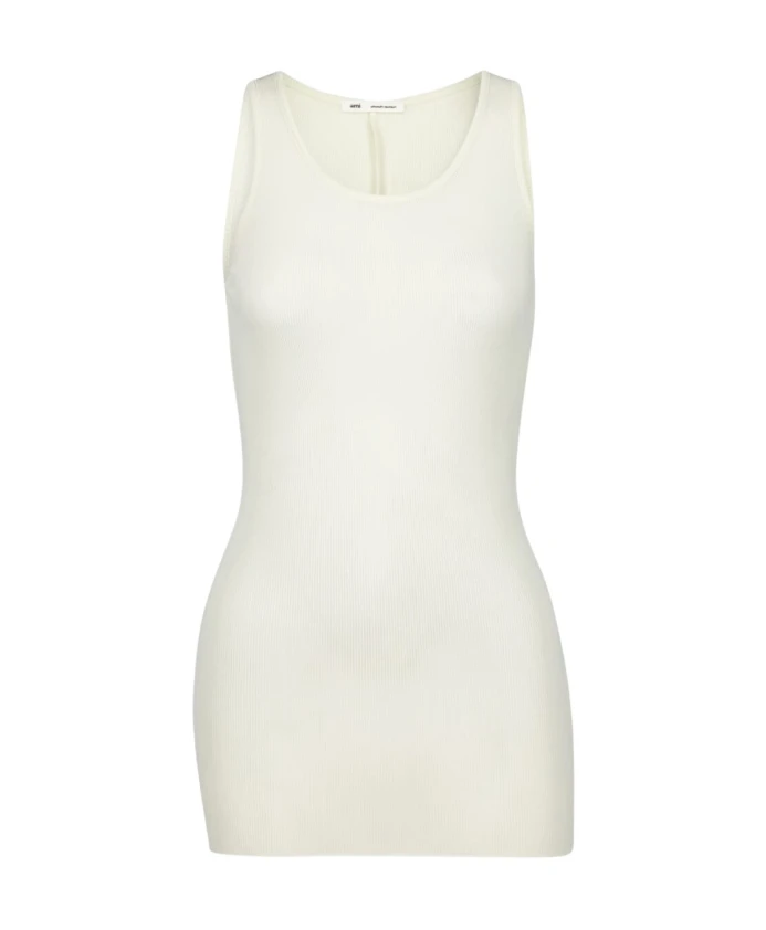 Белая майка с прострочкой в тон. Ami Paris, белый
Белая майка с прострочкой в тон. Ami Paris, белый